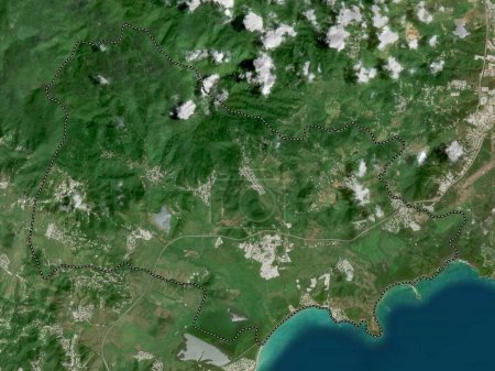 Photo for Naguabo, municipality of Puerto Rico. Low resolution satellite map - Royalty Free Image