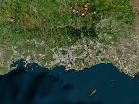 Photo for Ponce, municipality of Puerto Rico. High resolution satellite map - Royalty Free Image