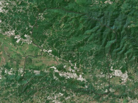 Téléchargez les photos : San German, municipality of Puerto Rico. Low resolution satellite map - en image libre de droit
