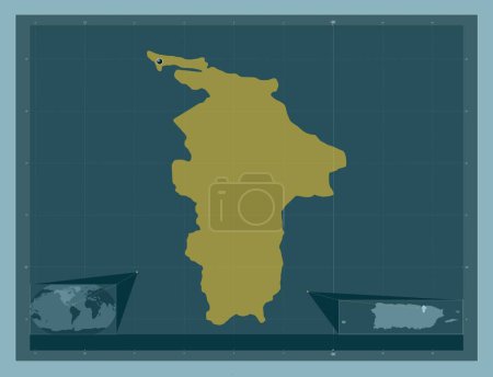 Photo for San Juan, municipality of Puerto Rico. Solid color shape. Corner auxiliary location maps - Royalty Free Image