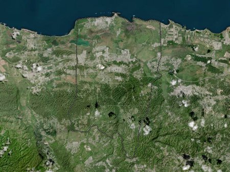 Téléchargez les photos : Vega Baja, municipality of Puerto Rico. High resolution satellite map - en image libre de droit