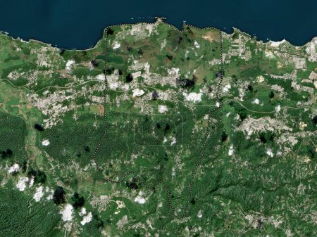 Photo for Vega Baja, municipality of Puerto Rico. Low resolution satellite map - Royalty Free Image