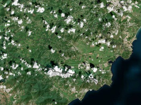 Téléchargez les photos : Yabucoa, municipality of Puerto Rico. Low resolution satellite map - en image libre de droit