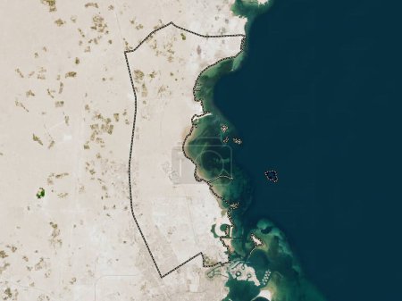 Photo for Al Daayen, municipality of Qatar. Low resolution satellite map - Royalty Free Image