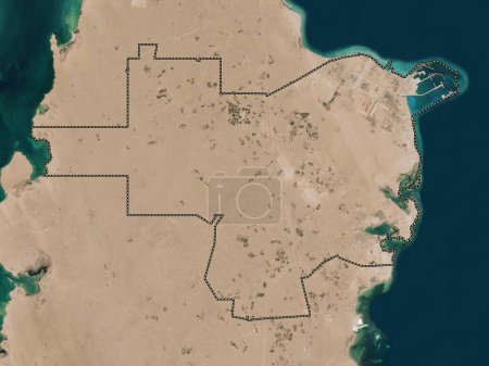 Téléchargez les photos : Al Khor, municipality of Qatar. High resolution satellite map - en image libre de droit