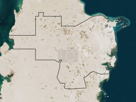 Téléchargez les photos : Al Khor, municipality of Qatar. Low resolution satellite map - en image libre de droit