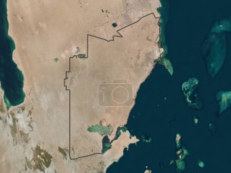 Téléchargez les photos : Al Wakrah, municipality of Qatar. High resolution satellite map - en image libre de droit