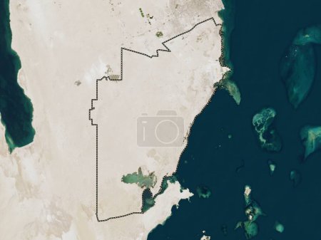 Foto de Al Wakrah, municipality of Qatar. Low resolution satellite map - Imagen libre de derechos