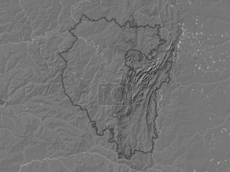 Téléchargez les photos : Bashkortostan, republic of Russia. Bilevel elevation map with lakes and rivers - en image libre de droit