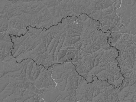 Téléchargez les photos : Belgorod, region of Russia. Bilevel elevation map with lakes and rivers - en image libre de droit