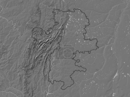 Téléchargez les photos : Chelyabinsk, region of Russia. Bilevel elevation map with lakes and rivers - en image libre de droit