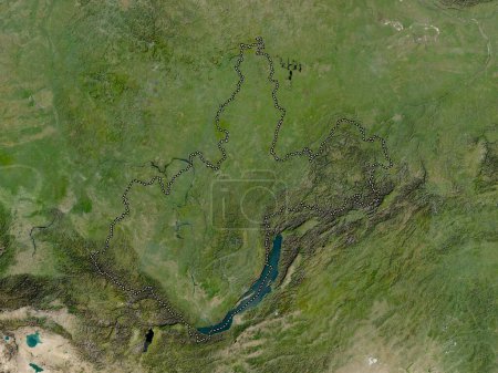 Photo for Irkutsk, region of Russia. Low resolution satellite map - Royalty Free Image