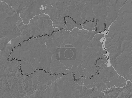 Photo for Ivanovo, region of Russia. Bilevel elevation map with lakes and rivers - Royalty Free Image