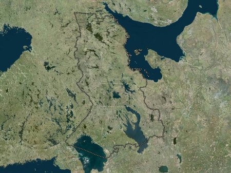 Photo for Karelia, republic of Russia. High resolution satellite map - Royalty Free Image