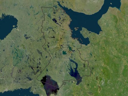 Photo for Karelia, republic of Russia. Low resolution satellite map - Royalty Free Image