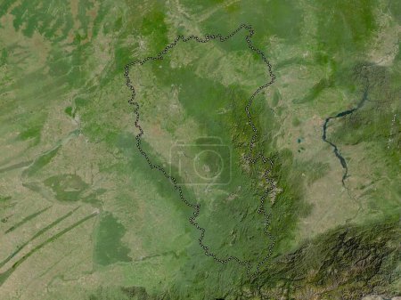 Téléchargez les photos : Kemerovo, region of Russia. Low resolution satellite map - en image libre de droit