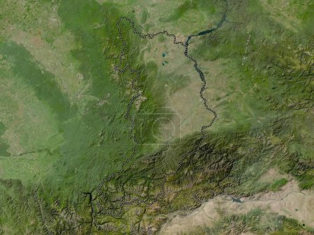 Téléchargez les photos : Khakass, republic of Russia. Low resolution satellite map - en image libre de droit