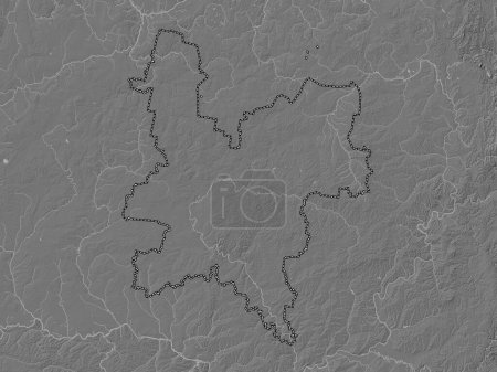 Téléchargez les photos : Kirov, region of Russia. Bilevel elevation map with lakes and rivers - en image libre de droit