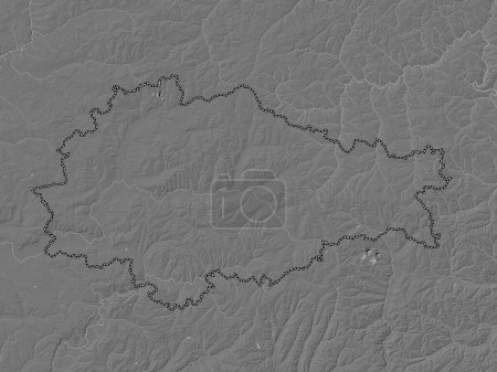 Photo for Kursk, region of Russia. Bilevel elevation map with lakes and rivers - Royalty Free Image