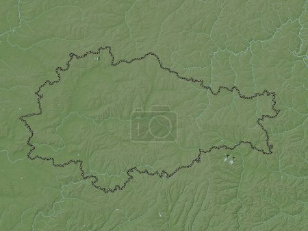 Foto de Kursk, region of Russia. Elevation map colored in wiki style with lakes and rivers - Imagen libre de derechos
