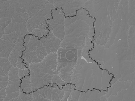 Foto de Lipetsk, region of Russia. Grayscale elevation map with lakes and rivers - Imagen libre de derechos
