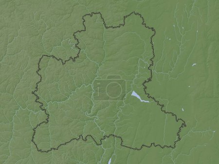 Foto de Lipetsk, region of Russia. Elevation map colored in wiki style with lakes and rivers - Imagen libre de derechos