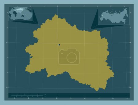 Photo for Orel, region of Russia. Solid color shape. Corner auxiliary location maps - Royalty Free Image