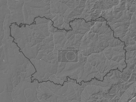 Téléchargez les photos : Penza, region of Russia. Bilevel elevation map with lakes and rivers - en image libre de droit