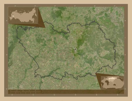 Photo for Penza, region of Russia. Low resolution satellite map. Corner auxiliary location maps - Royalty Free Image