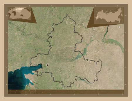Photo for Rostov, region of Russia. Low resolution satellite map. Corner auxiliary location maps - Royalty Free Image
