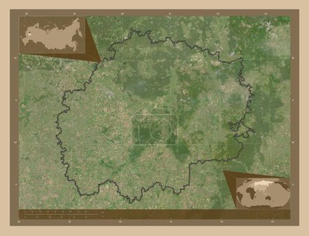Photo for Ryazan', region of Russia. Low resolution satellite map. Corner auxiliary location maps - Royalty Free Image
