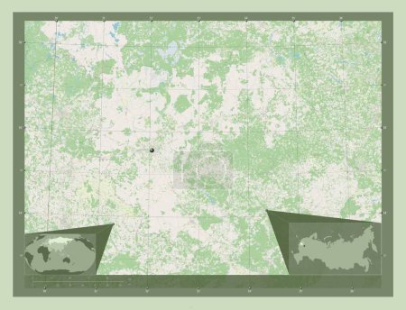 Téléchargez les photos : Smolensk, region of Russia. Open Street Map. Corner auxiliary location maps - en image libre de droit