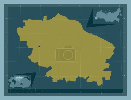Photo for Stavropol', territory of Russia. Solid color shape. Corner auxiliary location maps - Royalty Free Image