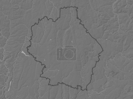 Foto de Tambov, region of Russia. Bilevel elevation map with lakes and rivers - Imagen libre de derechos