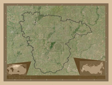 Photo for Voronezh, region of Russia. Low resolution satellite map. Corner auxiliary location maps - Royalty Free Image