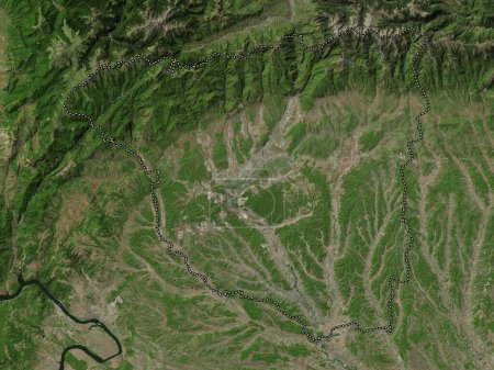 Téléchargez les photos : Gorj, county of Romania. High resolution satellite map - en image libre de droit
