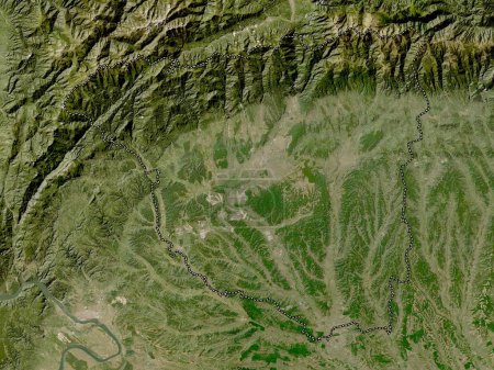 Téléchargez les photos : Gorj, county of Romania. Low resolution satellite map - en image libre de droit