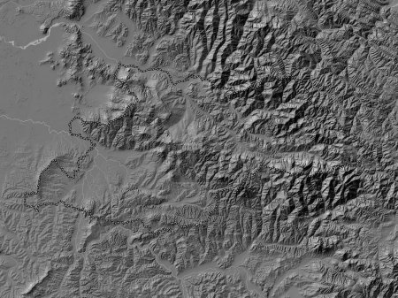 Téléchargez les photos : Maramures, county of Romania. Bilevel elevation map with lakes and rivers - en image libre de droit