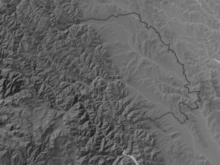 Foto de Suceava, county of Romania. Grayscale elevation map with lakes and rivers - Imagen libre de derechos