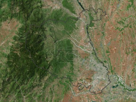 Téléchargez les photos : Vrancea, county of Romania. High resolution satellite map - en image libre de droit
