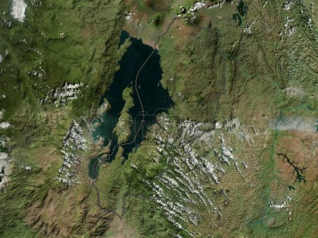 Téléchargez les photos : Iburengerazuba, province of Rwanda. High resolution satellite map - en image libre de droit
