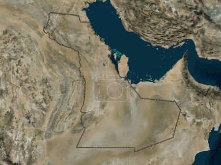 Photo pour Ash Sharqiyah, region of Saudi Arabia. High resolution satellite map - image libre de droit