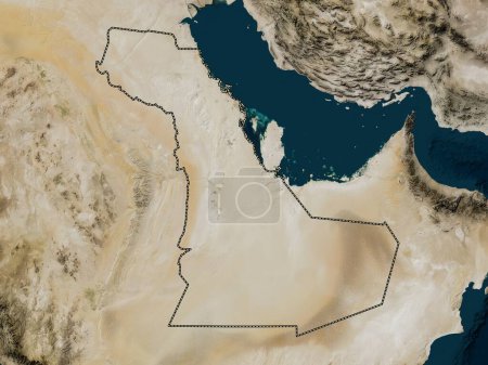 Photo pour Ash Sharqiyah, region of Saudi Arabia. Low resolution satellite map - image libre de droit