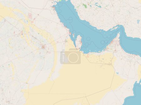 Photo pour Ash Sharqiyah, region of Saudi Arabia. Open Street Map - image libre de droit
