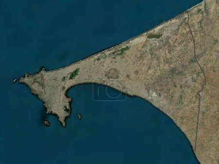 Photo for Dakar, region of Senegal. High resolution satellite map - Royalty Free Image