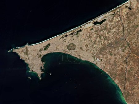 Photo for Dakar, region of Senegal. Low resolution satellite map - Royalty Free Image