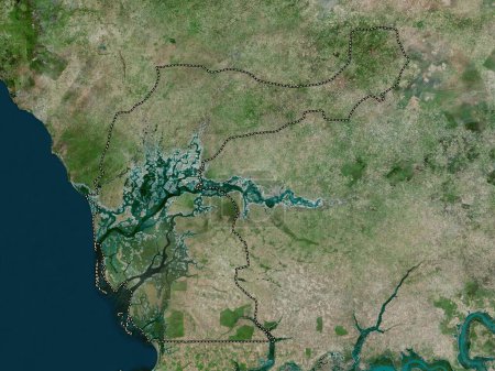 Téléchargez les photos : Fatick, region of Senegal. High resolution satellite map - en image libre de droit