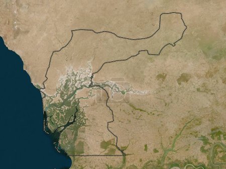 Photo for Fatick, region of Senegal. Low resolution satellite map - Royalty Free Image