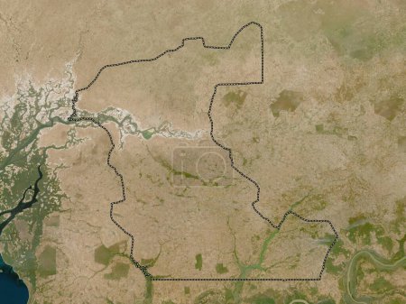 Photo for Kaolack, region of Senegal. Low resolution satellite map - Royalty Free Image