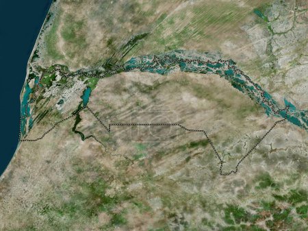Photo for Saint-Louis, region of Senegal. High resolution satellite map - Royalty Free Image